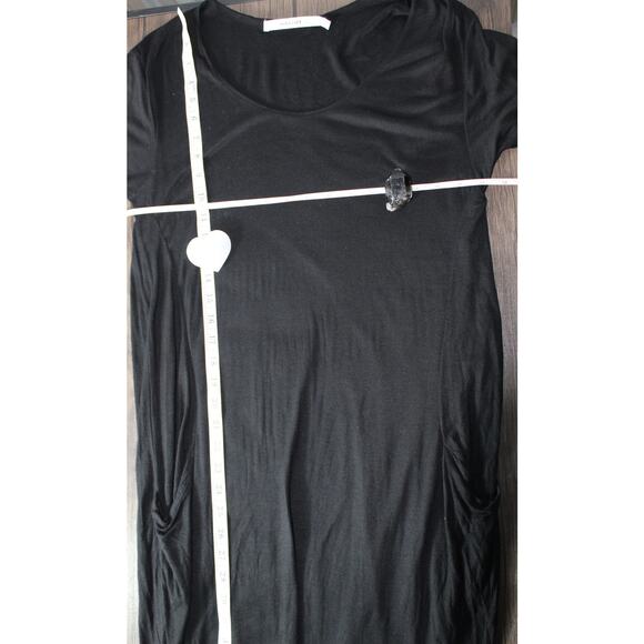 MariaCher. lagenlook maxi dress pockets black rough hem high end designer - Picture 5 of 7